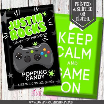 Video Gamer Party Pop Rocks Candy Favor