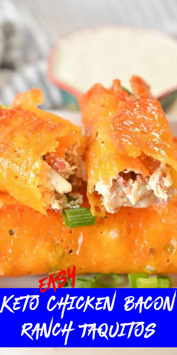 Keto Taquitos! BEST Low Carb Chicken Bacon Ranch Taquitos Cheese Wrapped Chicken Idea – Gluten Free Quick & Easy Ketogenic Diet Recipe – Completely Keto Friendly