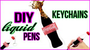 diy liquid pens and keychains