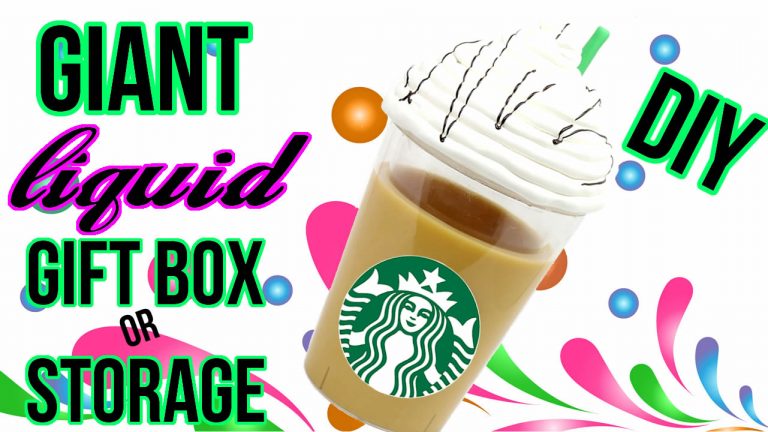 diy giant liquid starbucks gift box or storage