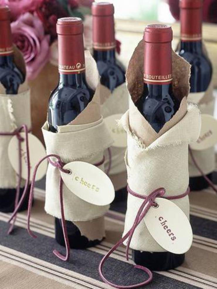 Bottle Of Wine Bridal Shower Favors