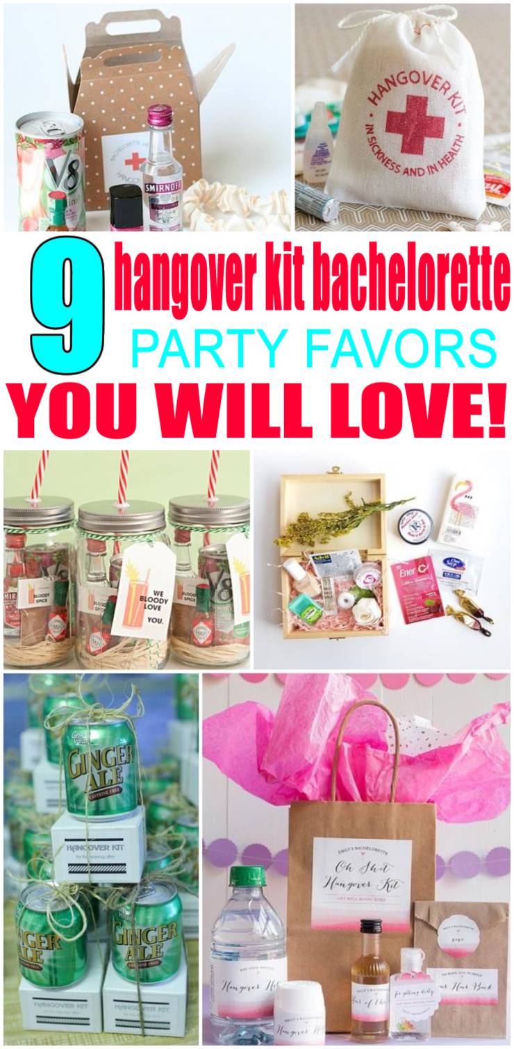 Birthday Party Hangover Kit Bag for Bachelorette Party DIY kits