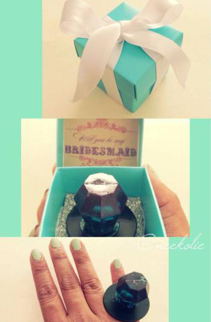Tiffany Inspired Will You Be My Bridesmaid Ring Pop Boxes