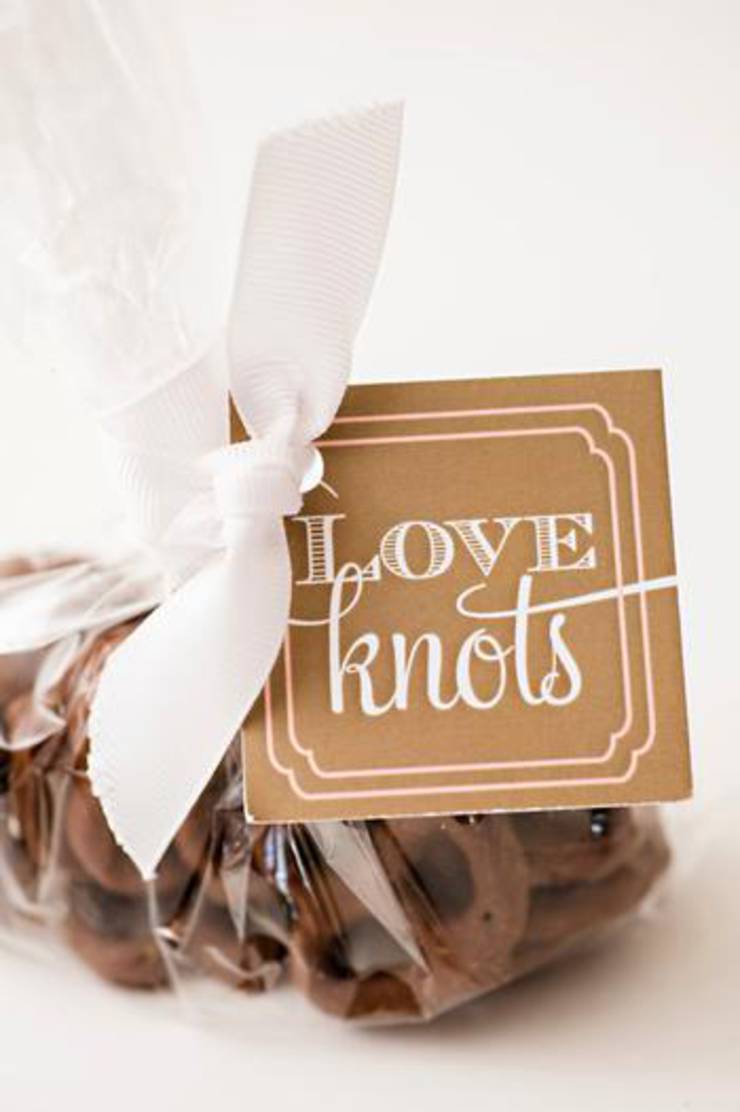 Chocolate Covered Pretzel Wedding Favors