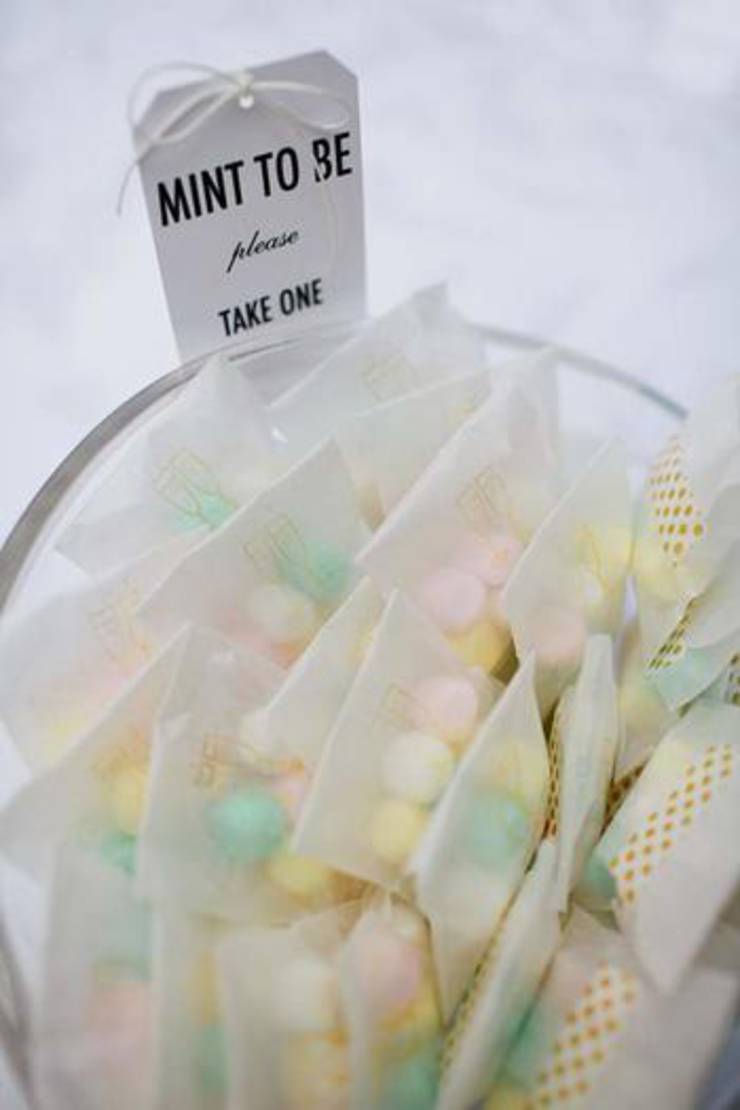 Mint To Be Bag Wedding Favors