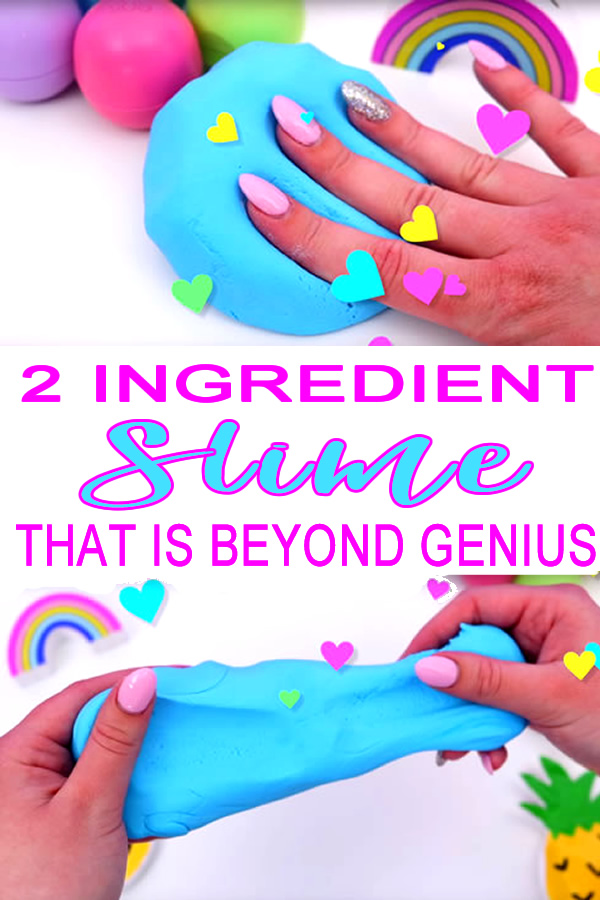 DIY 2 Ingredient Slime Recipe_How To Make Homemade No Glue or Borax Slime