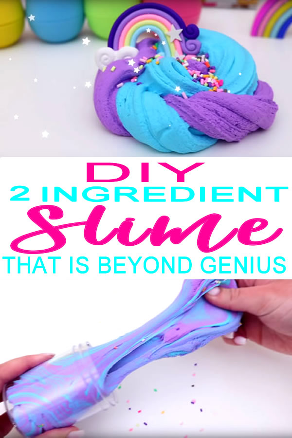 Diy 2 Ingredient Slime Recipe How To Make Homemade No Glue Or
