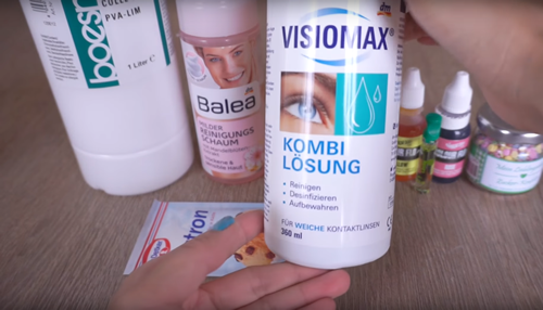 diy slime with contact lens solution