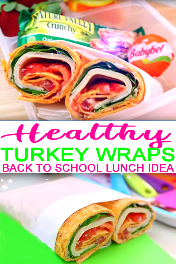 Easy Healthy School Lunch Ideas For Kids & Teens_DIY Healthy Turkey Wrap Recipe