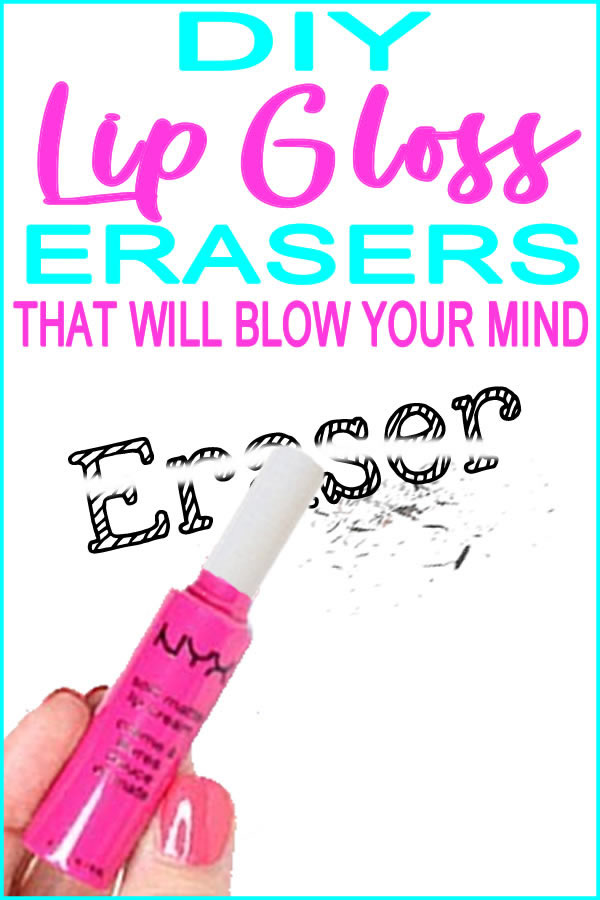 DIY Lip Gloss Erasers _How To Make School Supplies _Craft Eraser Ideas_back to school crafts