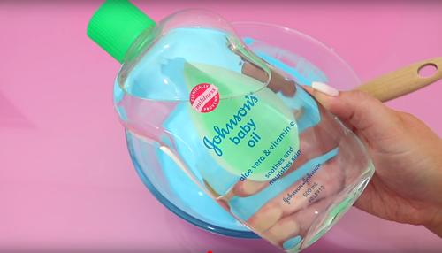 how to make slime with baby oil and lotion
