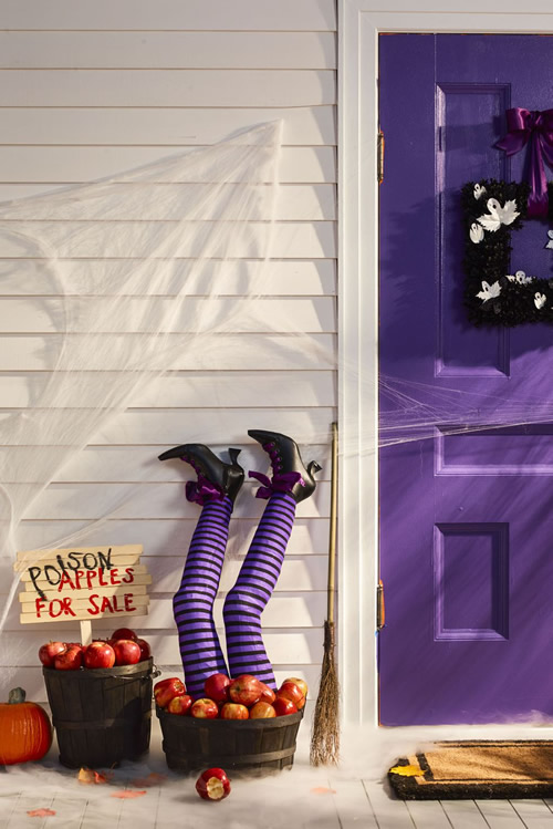 DIY Witch Legs porch Halloween Decor Ideas