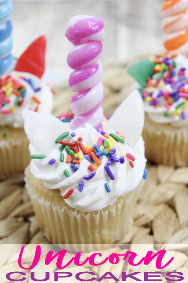 Easy Unicorn Cupcake Tutorial With Edible Horn Cupcake Toppers_how to make recipe