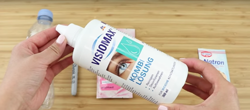 contact lens solution slime diy