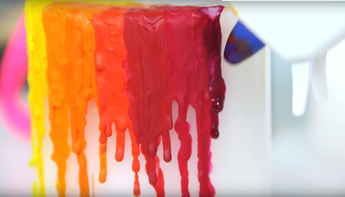 how to make rainbow candles