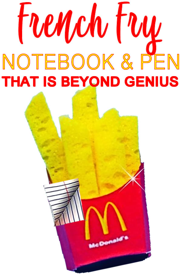 diy school supplies_mcdonalds french fry notebook and pen _ miniature kids crafts_