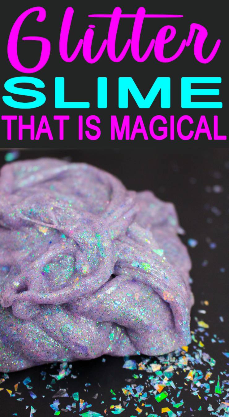 DIY Glitter Slime_How To Make Glitter Slime Without Borax_Easy Homemade Recipe_kids slime activities and crafts
