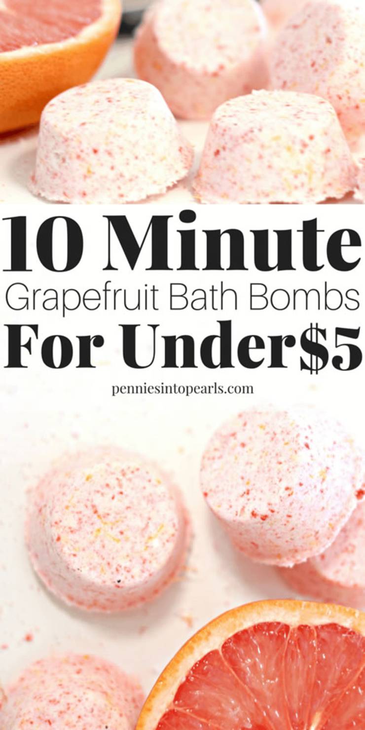 diy 10 minute bath bomb recipe - Grapefruit-Bath-Bombs