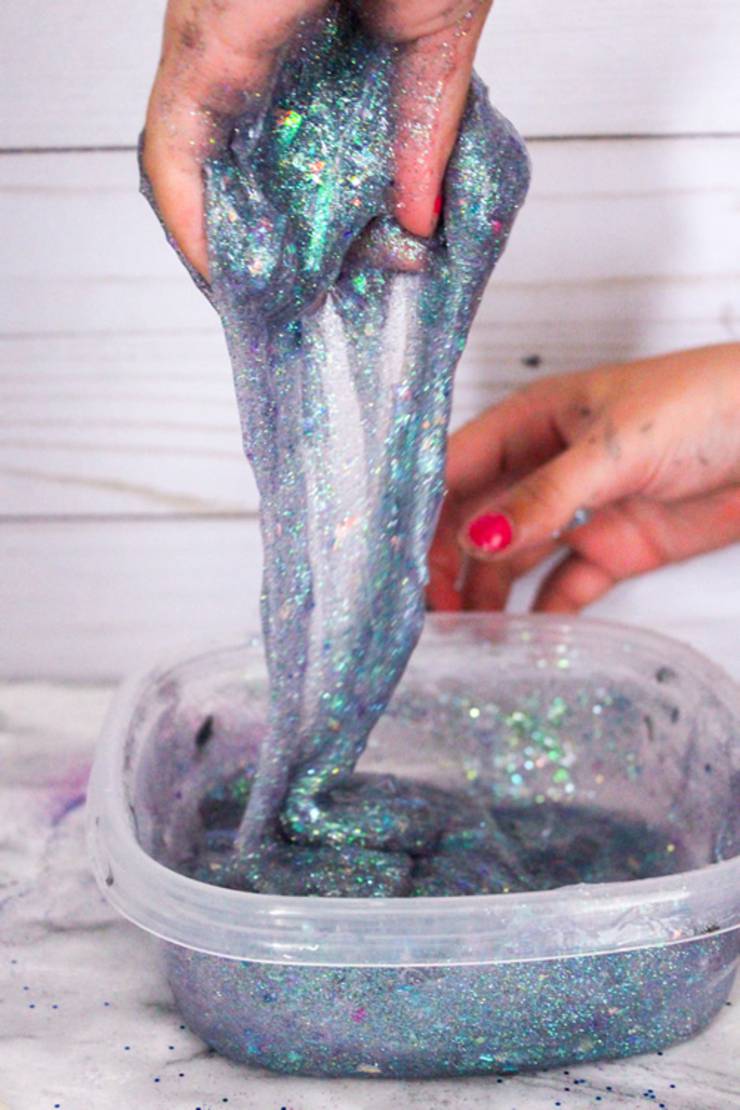 how to make slime with glitter glue without borax