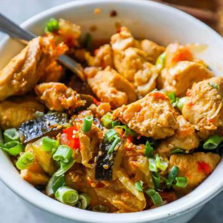 Instant Pot Paleo Kung Pao Chicken! Chicken Instant Pot Recipes - Easy & Simple Healthy Dinners - Frozen or Fresh Chicken Ideas #instantpot #instantpotchicken #instantpotrecipes
