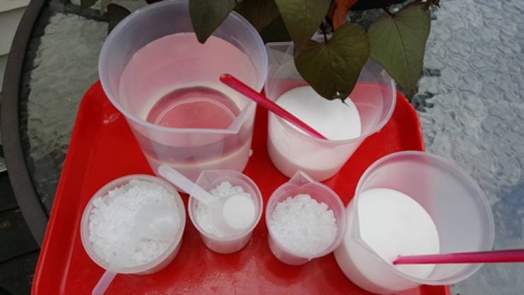 salt & water science experiment for preschool kids