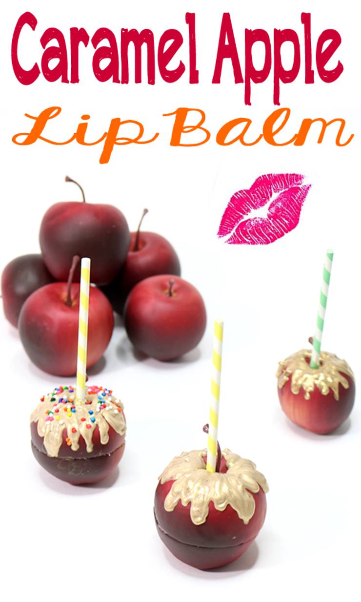 DIY Caramel Apple Lip Balm – How To Make Homemade Tinted Lip Balm – Easy Recipe – Cute Containers