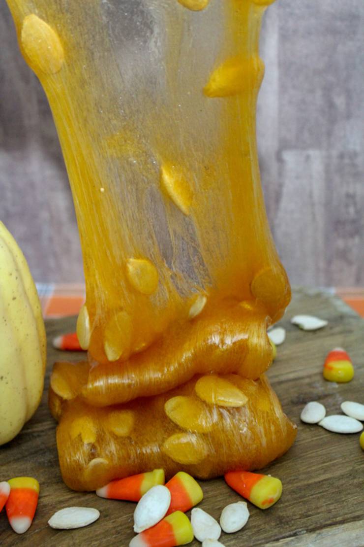 DIY Pumpkin Slime - Pumpkin Guts Slime - How To Make Slime - Easy & Fun Recipe For Kids