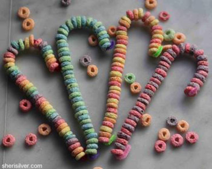 Fruit Loop Candy Canes