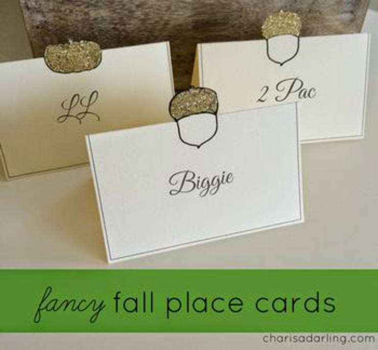 Simple And Fancy Fall Place Cards