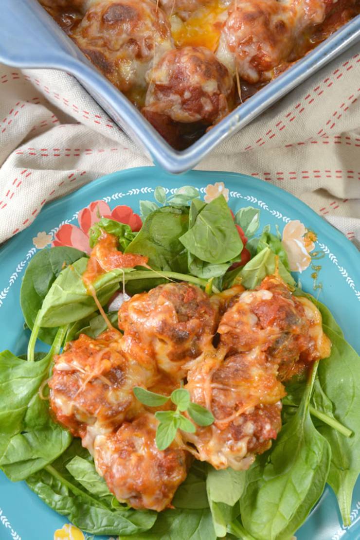 BEST Keto Meatballs-Low Carb Baked Meatball Casserole - Quick & Easy Ketogenic Diet Recipe - Completely Keto Friendly Dinner