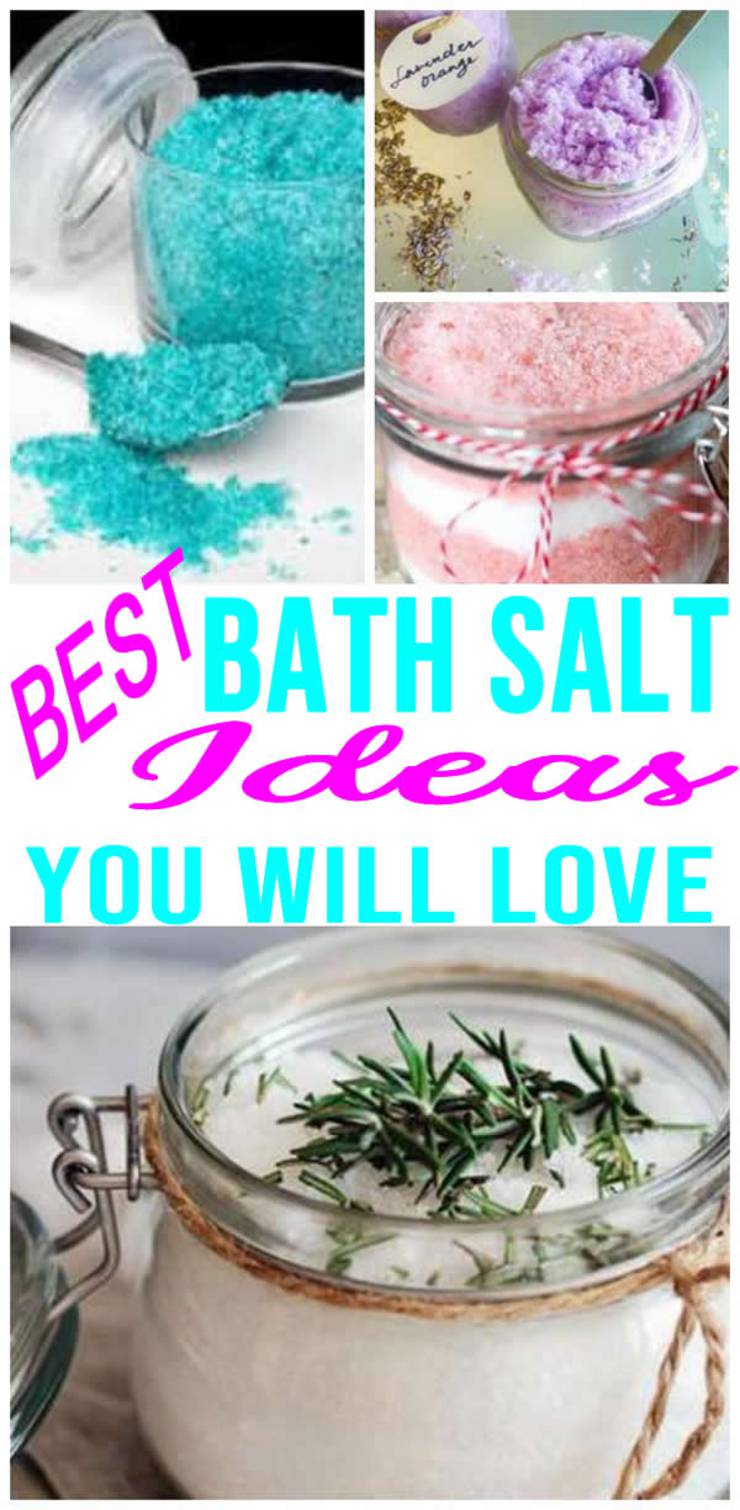 BEST Bath Salts! EASY DIY Bath Salt Recipes - Essential Oils - Epsom - Relaxing - Gifts - How To Make