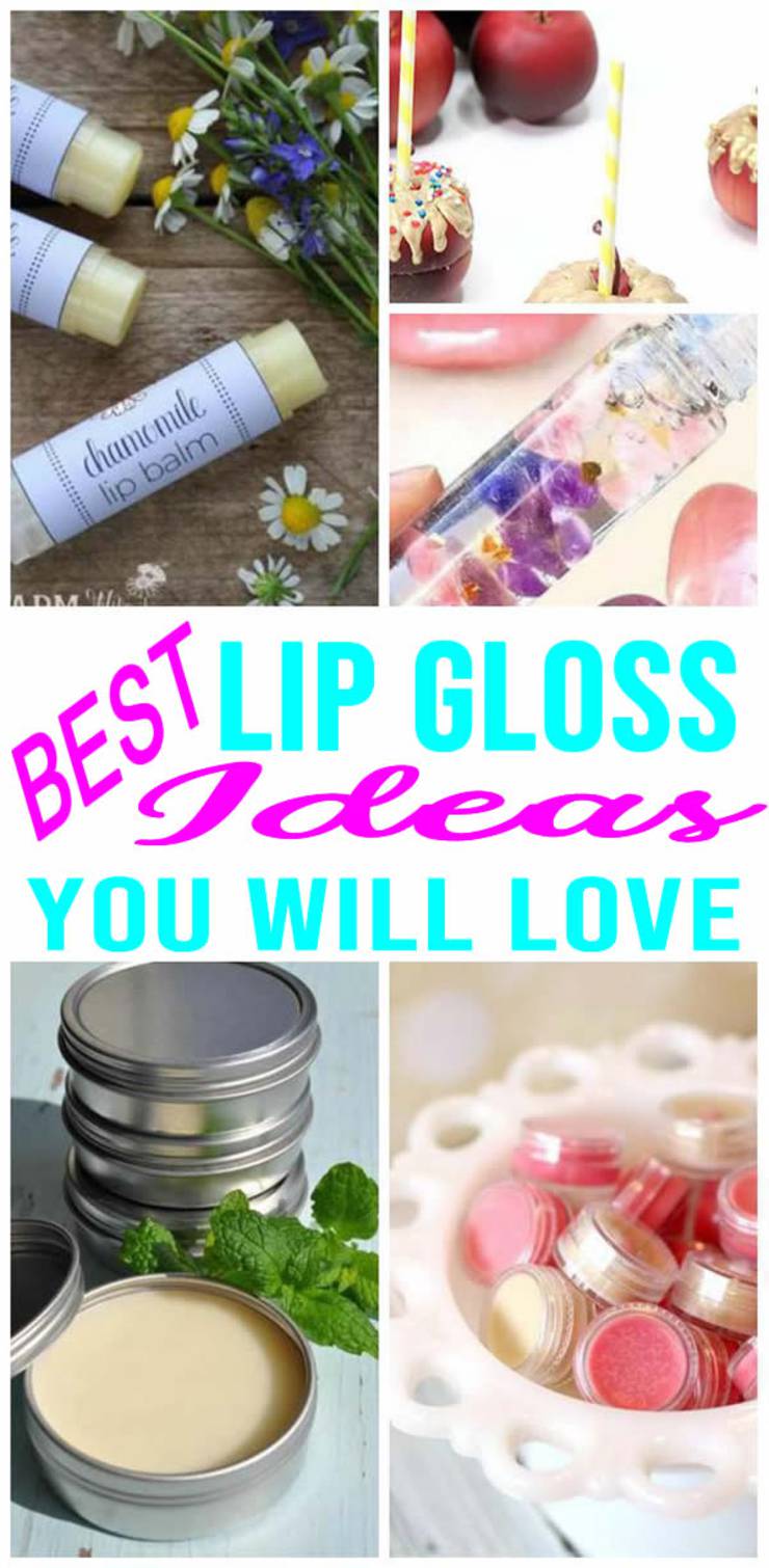 EASY DIY Lip Balm! BEST DIY Lip Gloss Recipes - Kids - Teens - Adults - Natural - Container Ideas