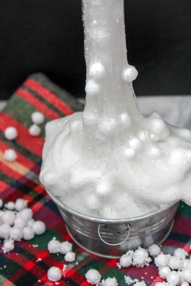 DIY Snow Slime - How To Make Homemade Snowball Slime - Easy & Fun Recipe For Kids - Holiday Slime - Winter Activities - Party Favors