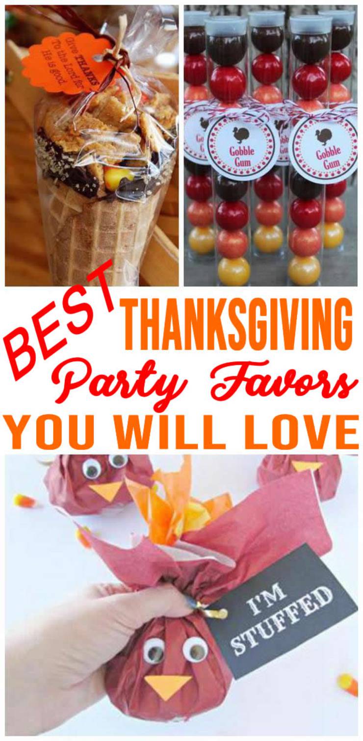 Thanksgiving Party Favors! Easy DIY Thanksgiving Party Favor Ideas For Kids & For Adults - BEST Goodie Bags & More Fun Ideas - Fall Party Favors
