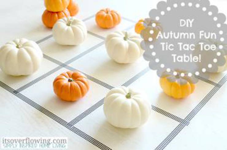 Diy Autumn Fun Tic Tac Toe Table