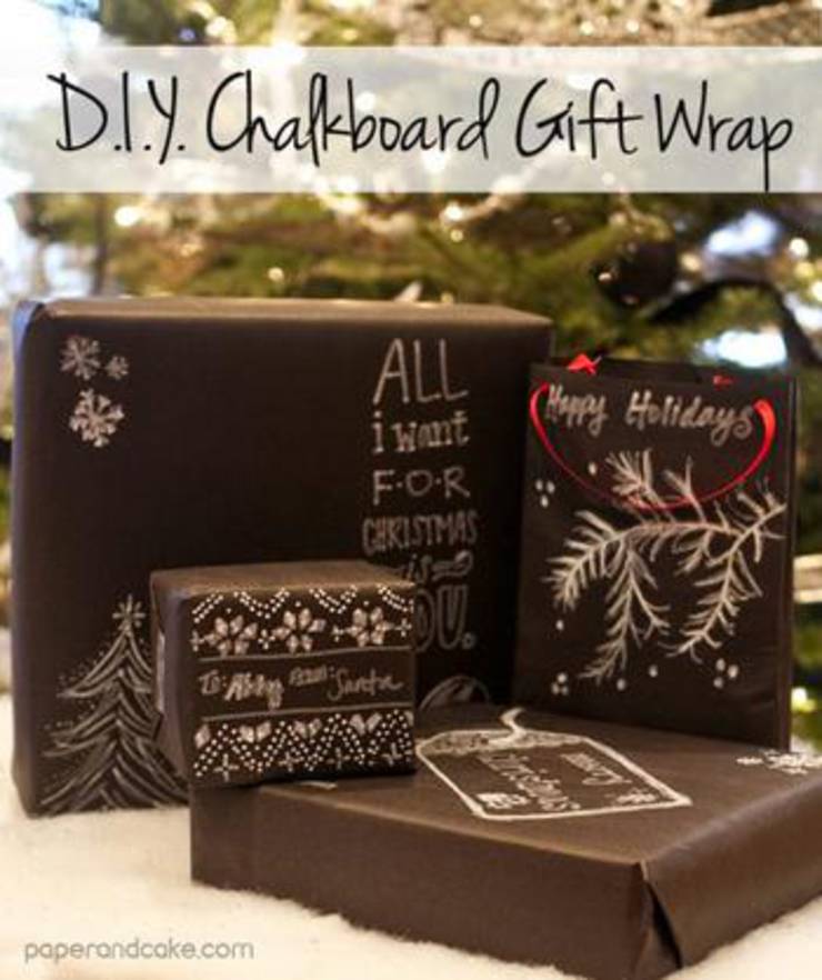 Diy Chalkboard Gift Wrap