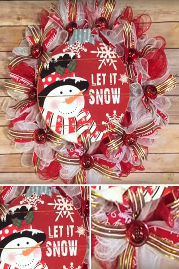 diy dollar store christmas snowman wreath step by step video tutorial