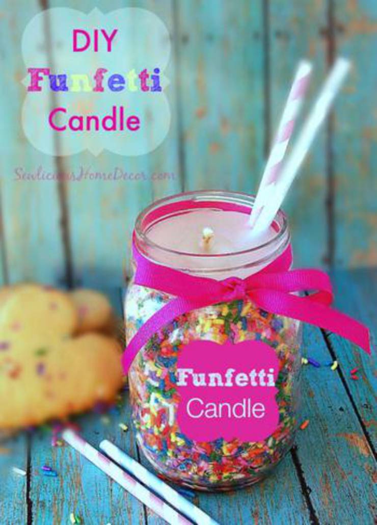 Diy Funfetti Candles