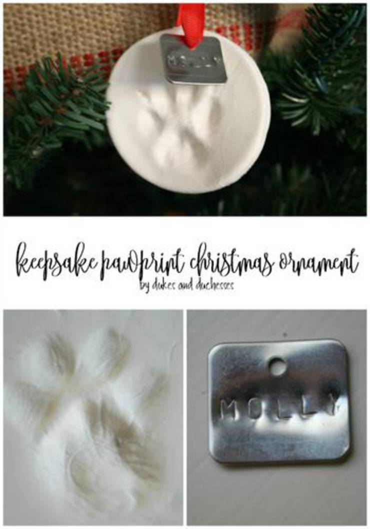 Diy Pawprint Christmas Ornament