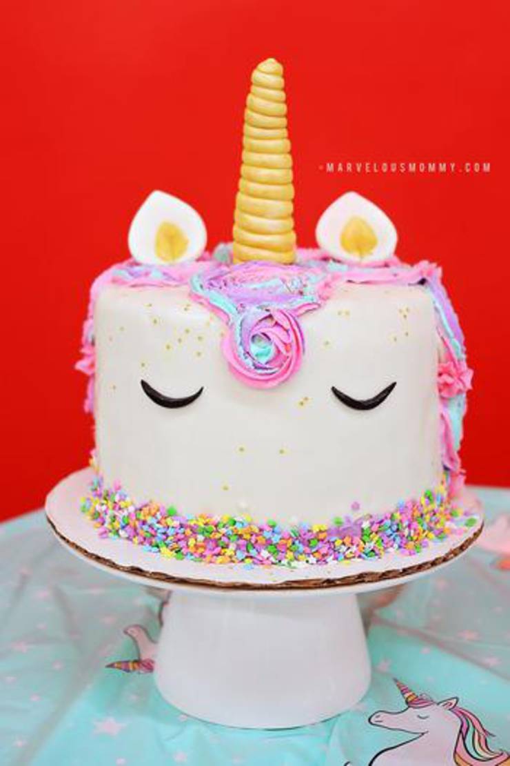 Diy Rainbow Unicorn Cake