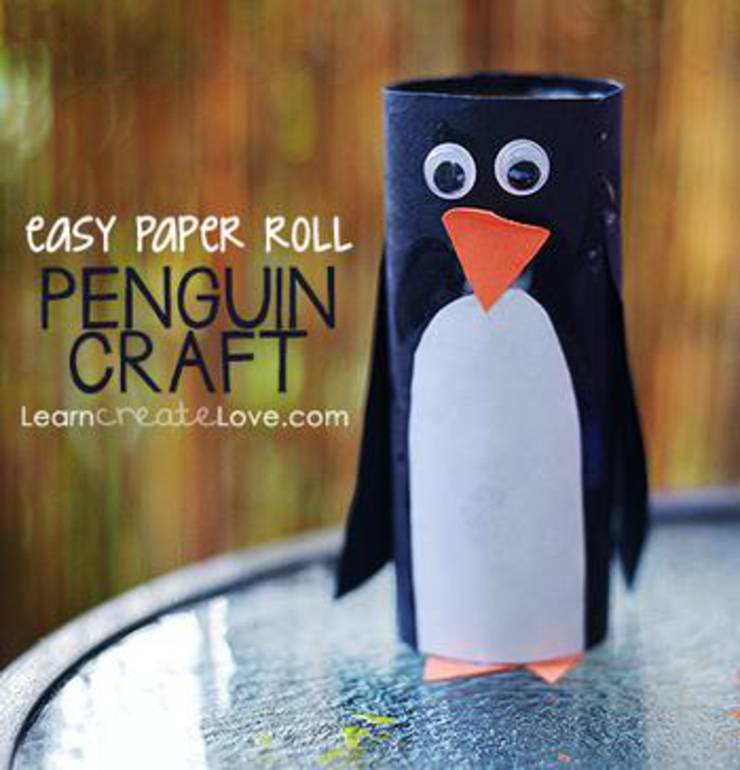 Diy Toilet Paper Roll Penguin Craft
