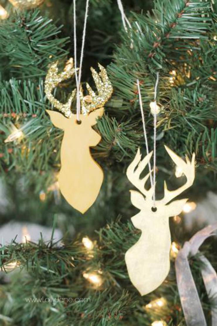 Easy Clay Deer Head Ornaments