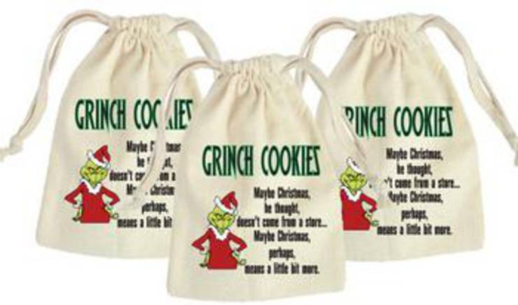 Grinch Cookie Favor Bag