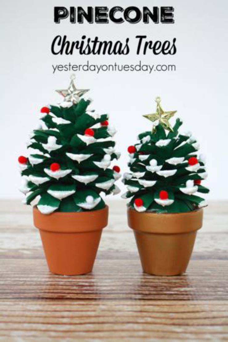 Homemade Pinecone Christmas Trees