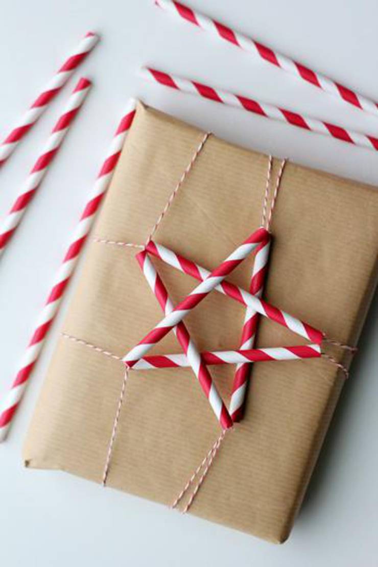 Paper Straw Star Gift Toppers