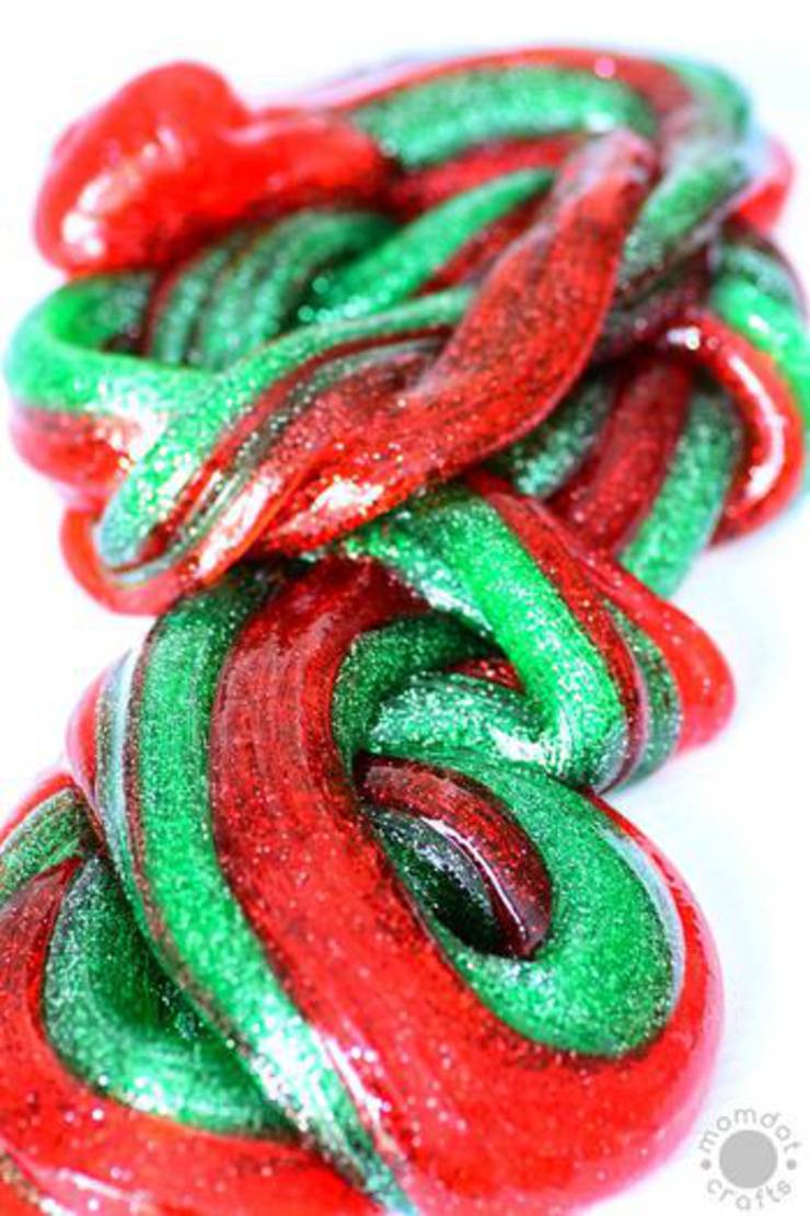 Peppermint Christmas Slime - Christmas Slime! How To Make DIY Christmas Slime - Easy Homemade Recipes