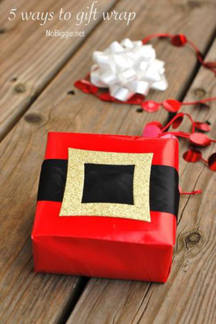 Santa Gift Wrap Idea
