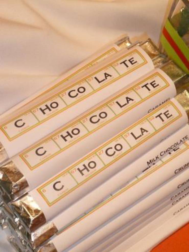 Science Chocolate Bar Favors