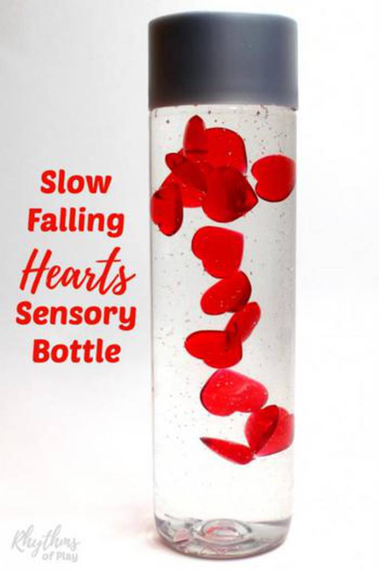 Slow Falling Hearts Sensory Bottle
