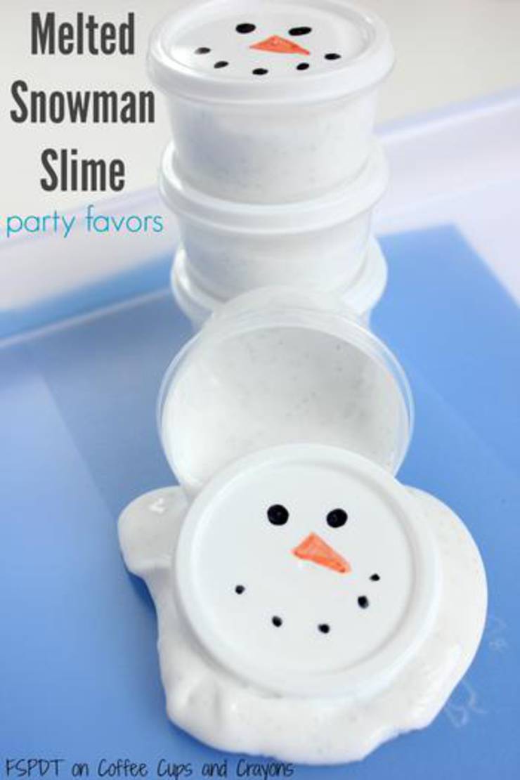 Snowman Slime Party Favor